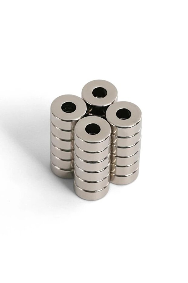 Ø15 X 5 X 5 Mm Delikli Neodyum Mıknatıs - 10 Adet - 1