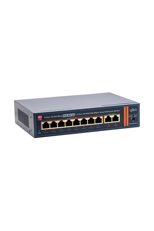 Sw108fgp-a 8 Port 10/100m Poe Ethernet Switch + 2 Gigabit Uplink Ieee802.3af/at 120w - 2
