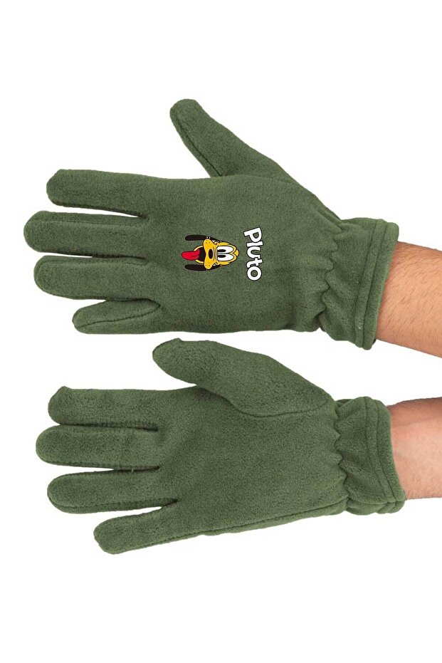 Pluto Patterned Winter Long Gloves - Bll3560 - 1