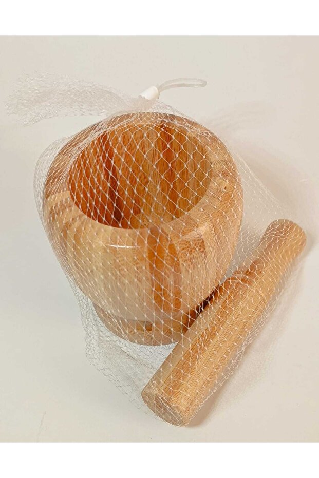 Sarımsak Döveci Bambu Havan - 2