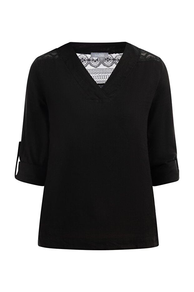 Blusenshirt mit Spitze - 4