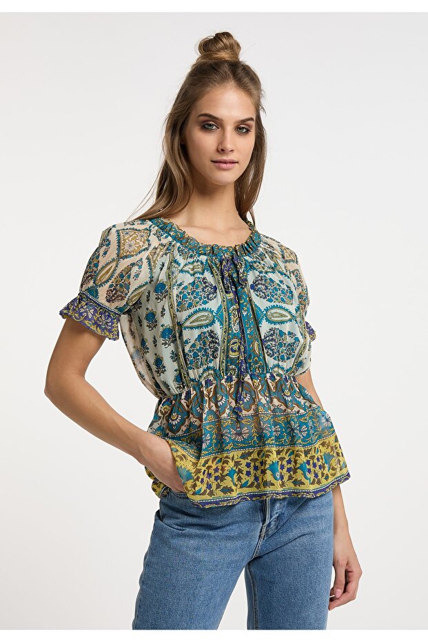 Blusenshirt mit Rüschenärmeln - 2