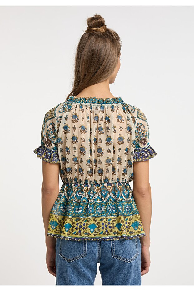 Blusenshirt mit Rüschenärmeln - 3