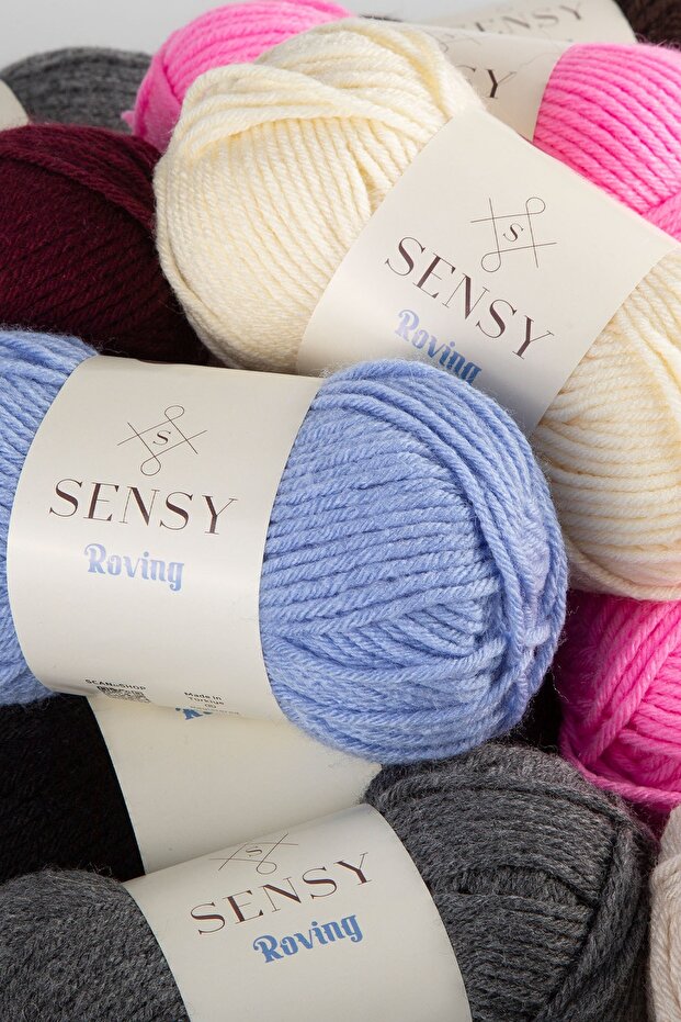 Premium Roving El Örgü Ipi Atkı Bere Ipi Kazak Panço Ip Hırka Ipi Pembe - 8