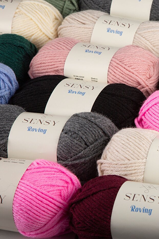 Premium Roving El Örgü Ipi Atkı Bere Ipi Kazak Panço Ip Hırka Ipi Koyu Kahve - 8