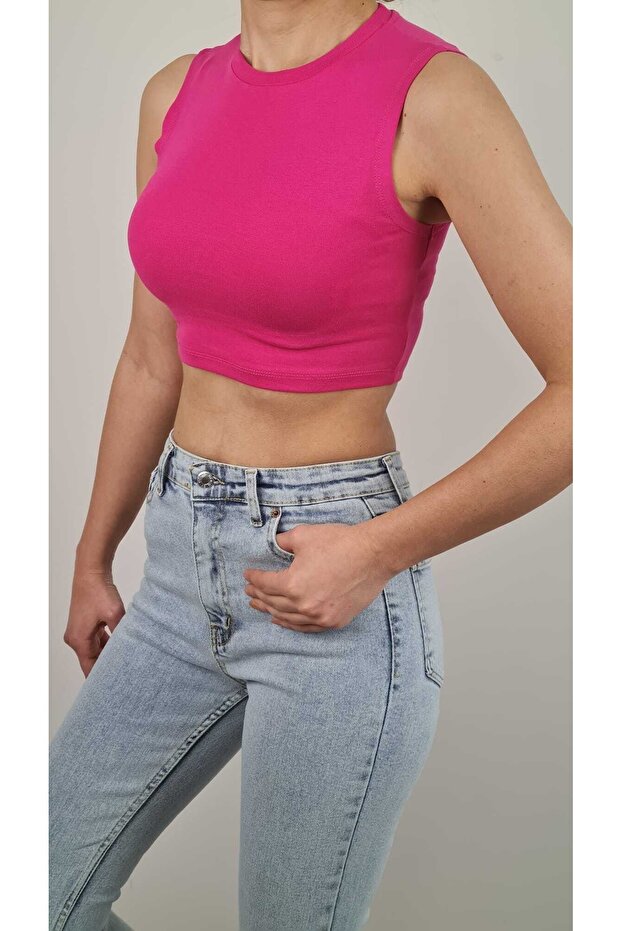 30125 Crop Top-beyaz