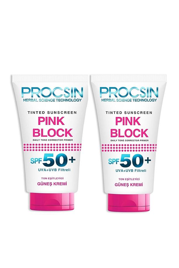 Pink Block Aydılantıcı Spf50+ 2x50ml Güneş Kremi - 1