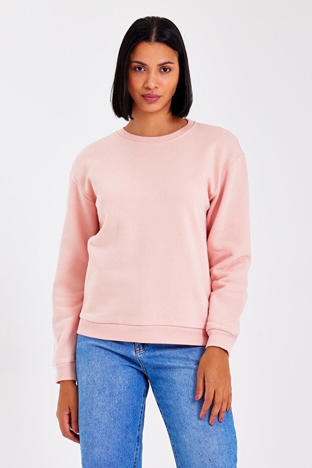 Kadın Bisiklet Yaka Sweatshirt - 8