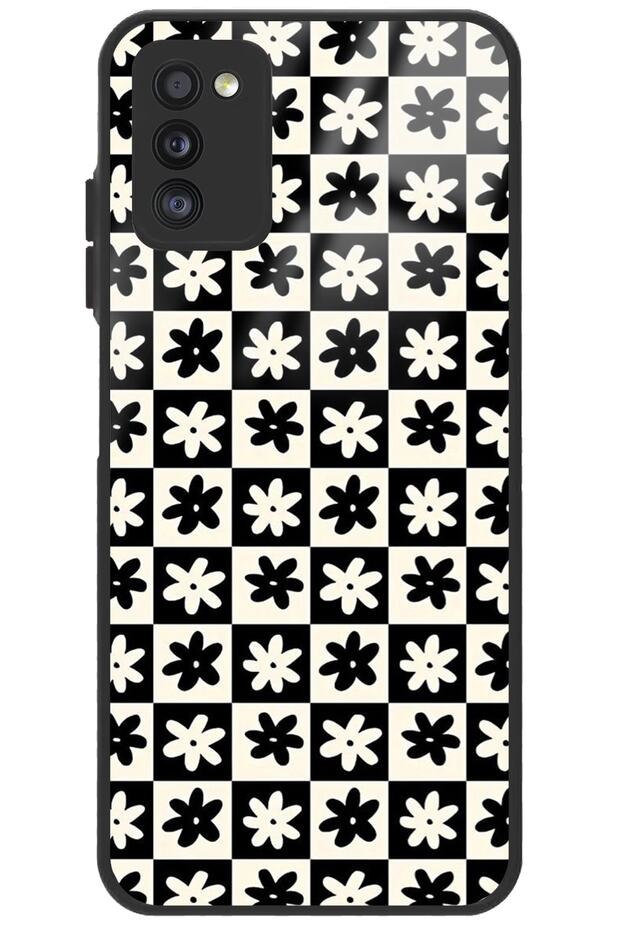 Premium Daisy Pattern Glossy Phone Case with Camera Protection for Samsung Galaxy A02S