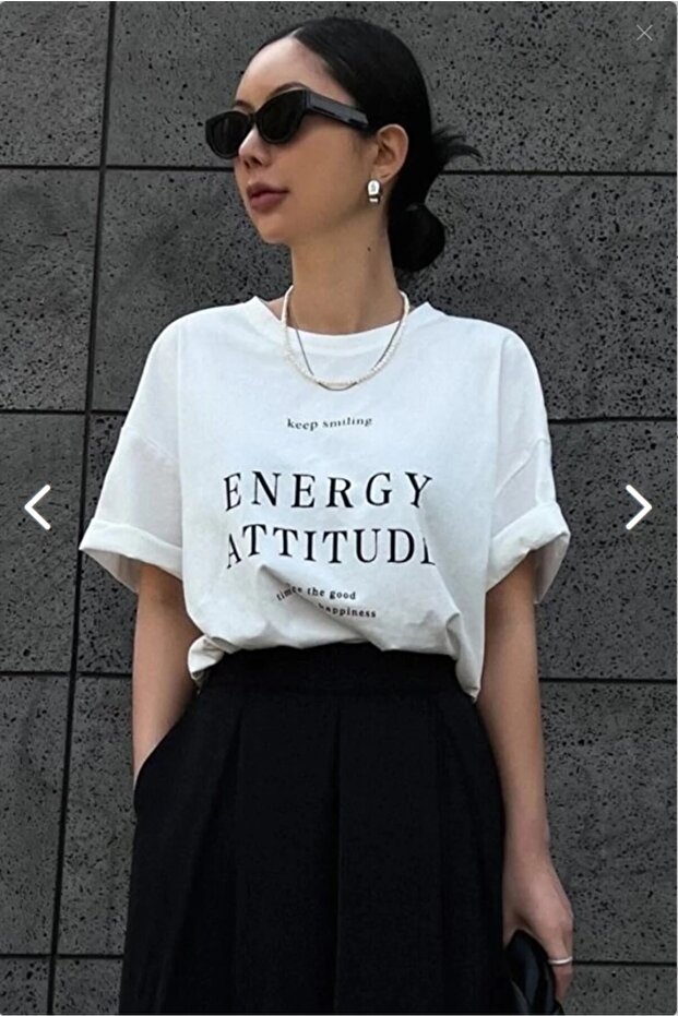 Energy Printed Unisex White Oversize T-shirt
