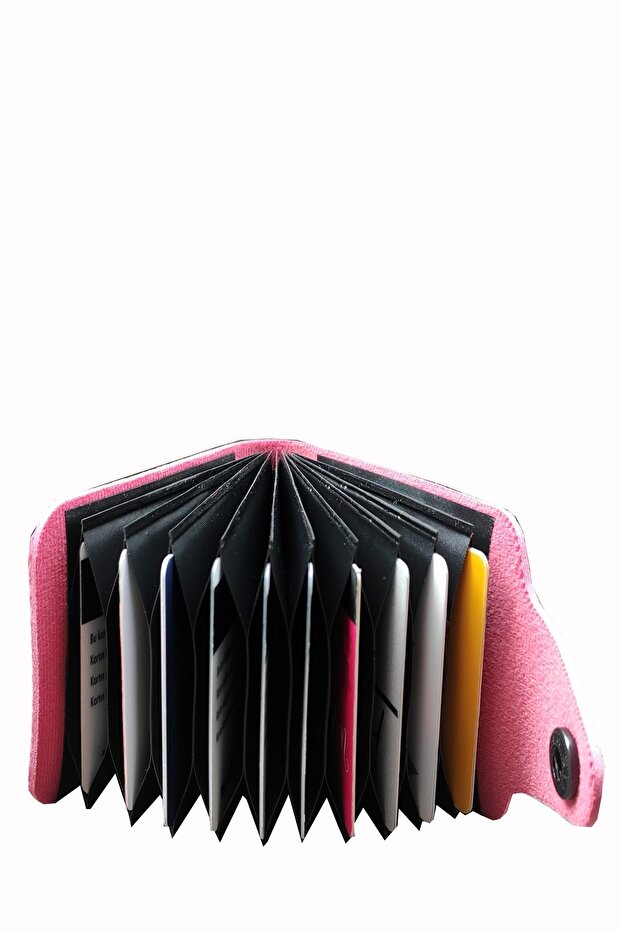 New Small Mold Accordion Design Leather Credit Card Holder Wallet with 10 Compartments