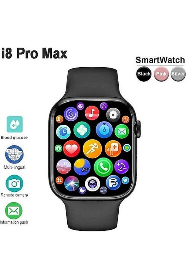 I8 Pro Max Akıllı Saat Tam Ekran Konuşma Spor Programlı Uyku Takibi Tüm Telefonlarla Uyumlu - 3