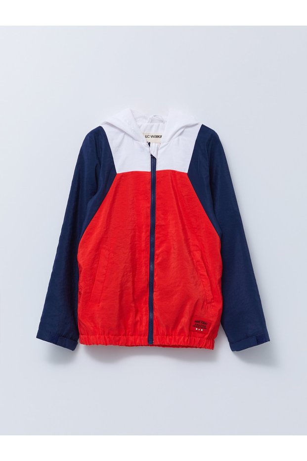 Hooded Color Block Girls' Coat