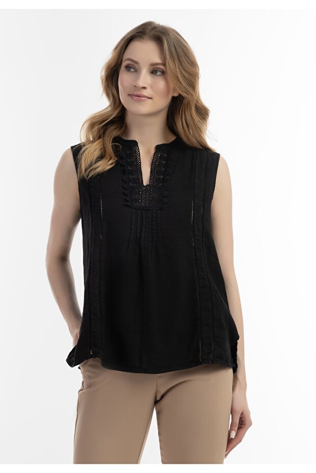 Blusentop mit Spitze - 2