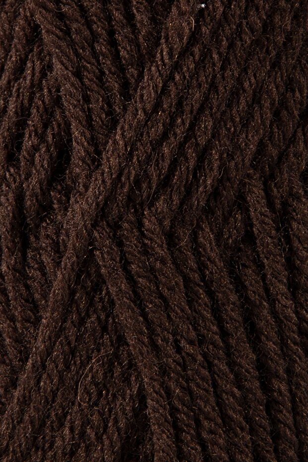 Premium Roving El Örgü Ipi Atkı Bere Ipi Kazak Panço Ip Hırka Ipi Koyu Kahve - 3
