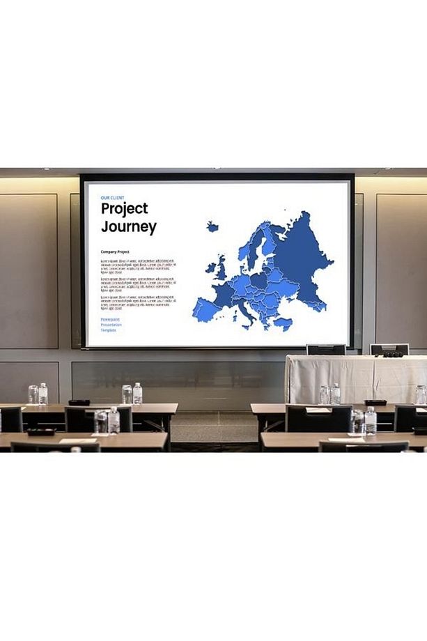 200x150cm Motorlu Kumandalı Projeksiyon Perdesi - 6