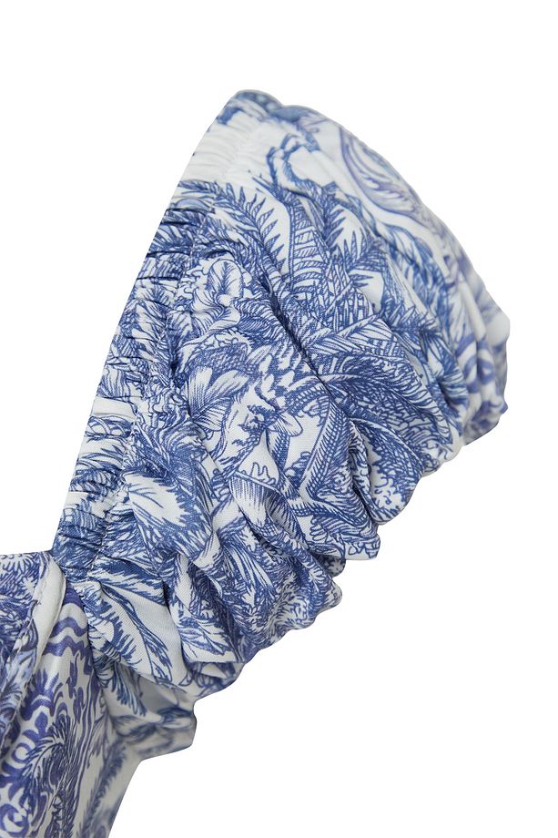 Çok Renkli Crop Astarlı Korse Detaylı Çiçek Desenli Dokuma Poplin Büstiyer TPRSS23BS00063 - 9