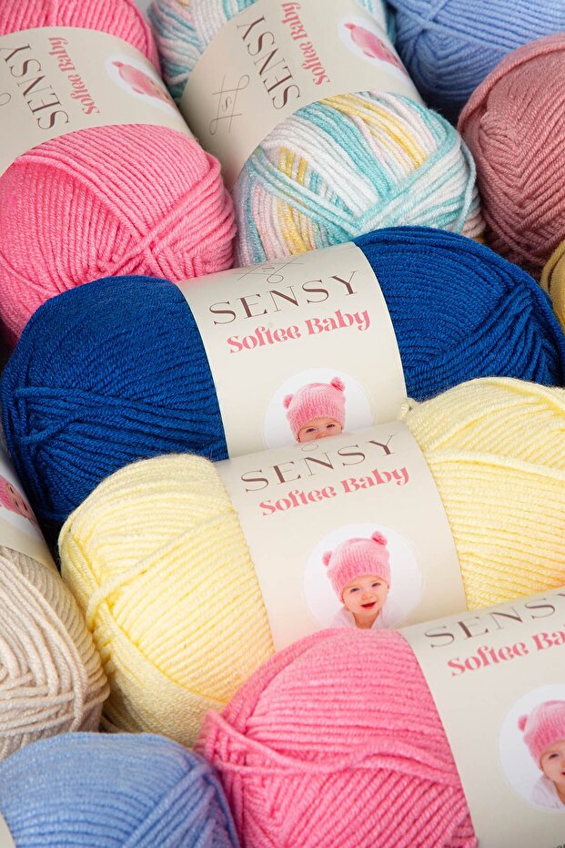 Premium Softee Baby El Örgü Ipi Bebek Ipi Kazak Yelek Ip Atkı Bere Bebek Battaniye Ipi Lila - 9