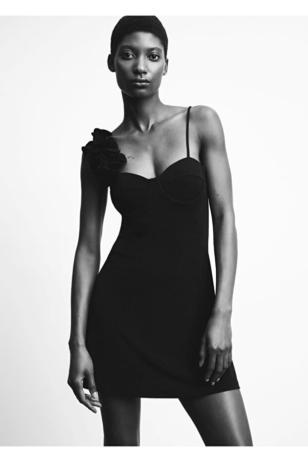 Kadın Siyah Elbise - 7