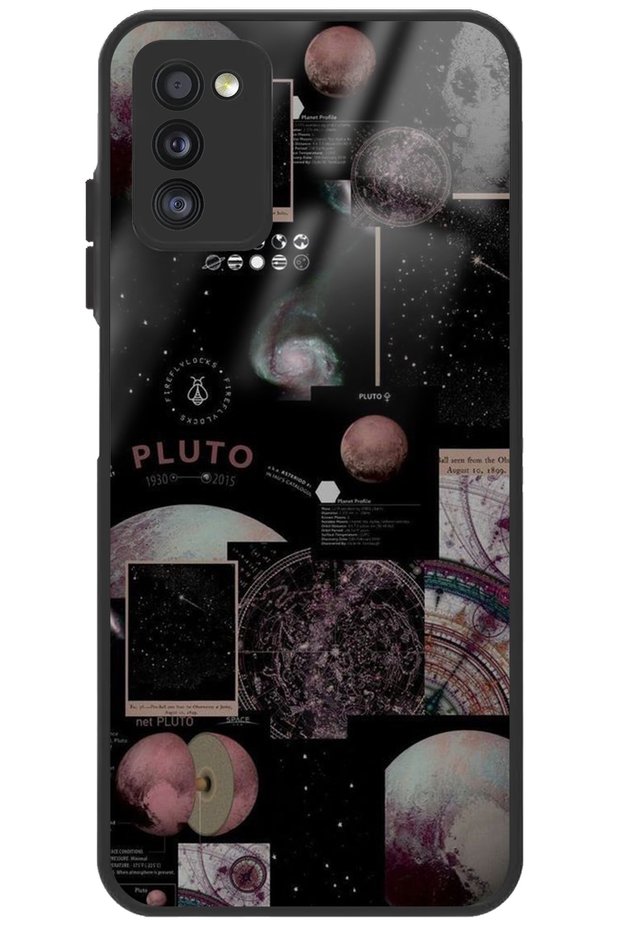 Samsung Galaxy A02S Premium Collage Pattern Glossy Phone Case with Camera Protection