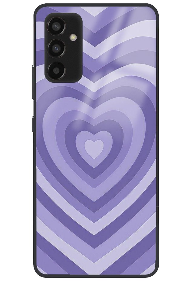 Samsung Galaxy M13 Glossy Phone Case with Premium Hearts Pattern with Camera Protection