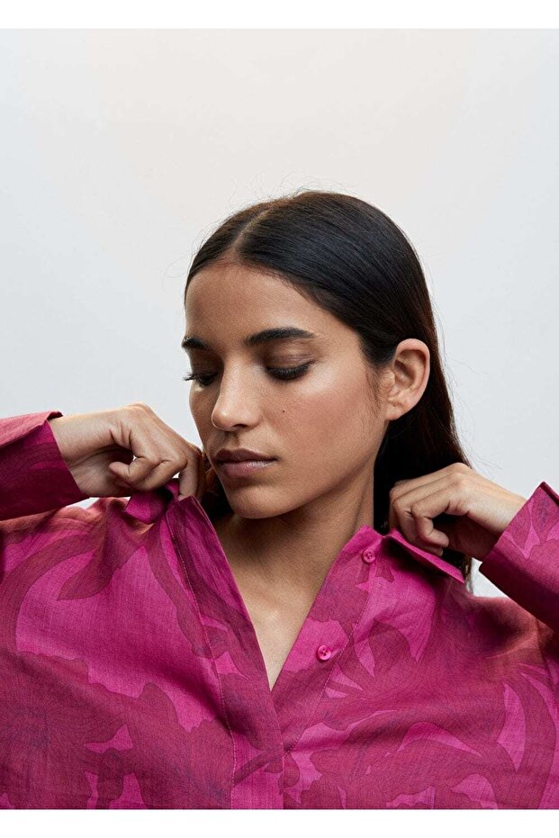 Desenli Uzun Gömlek - 5