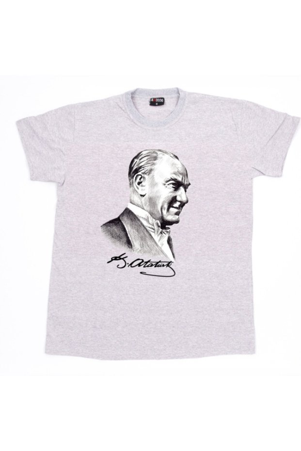 Ataturk Portrait T-shirt / Back Signed (relax Fit) / 9xl / 8xl / 7xl / 6xl / 5xl / 4xl / 3xl