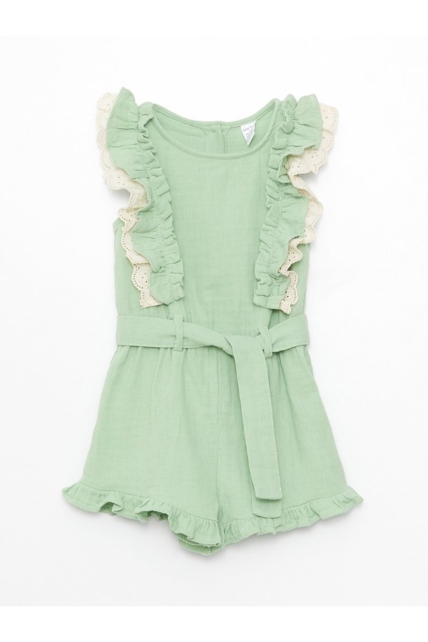 Lcw Baby Crew Neck Baby Girl Salopet