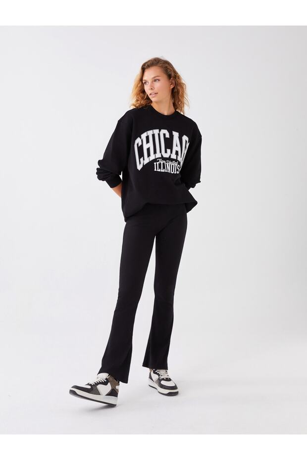 Elastic Waist Spanish Leg Women's Trousers