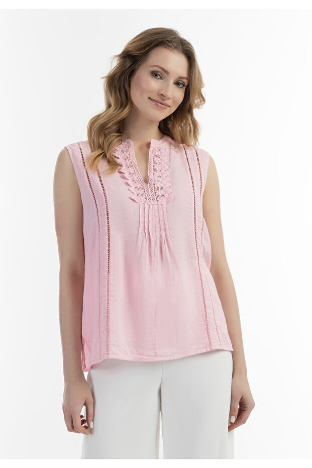 Blusentop mit Spitze - 2