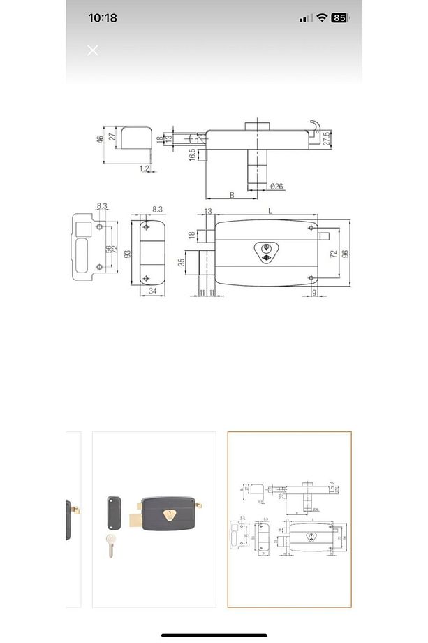 157 C Standart Silindirli Tirajlı Kilit Dış Kapı Demir Kapı Kilidi 12 Cm - 2