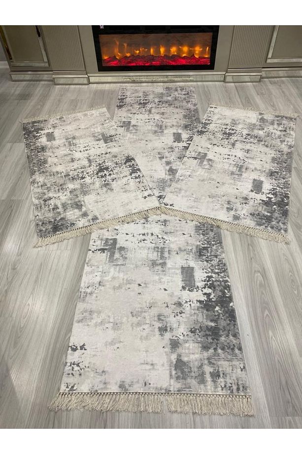 Yatak Odası Seti Yıkanabilir 3 'lü Yatak Odası Yolluk Takımı 2 Adet 80x150 1 Adet 80x300 Cm Halı Set - 1