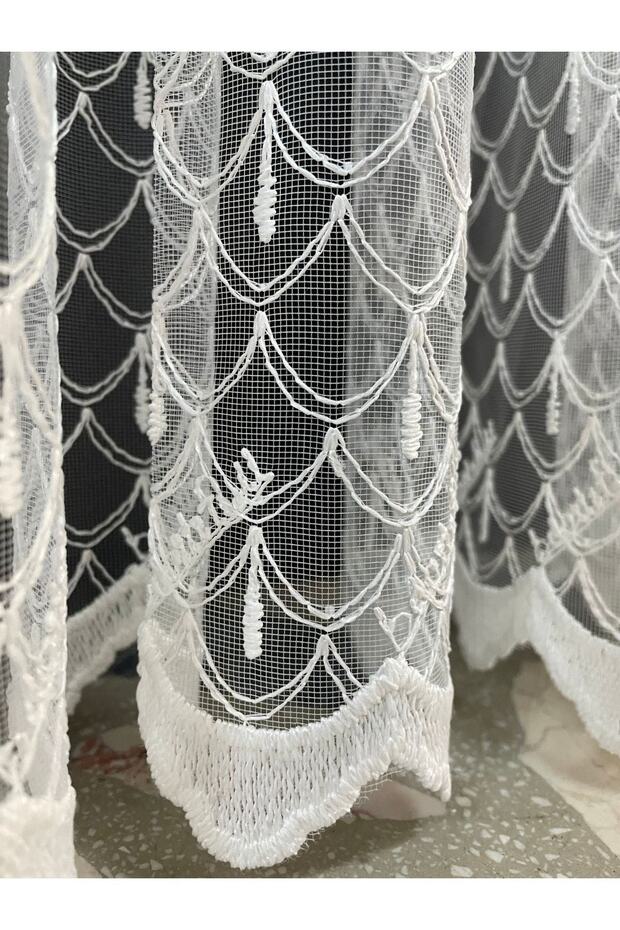 ستارة تول منقوشة بالتنقيط (بدون طيات) - 2