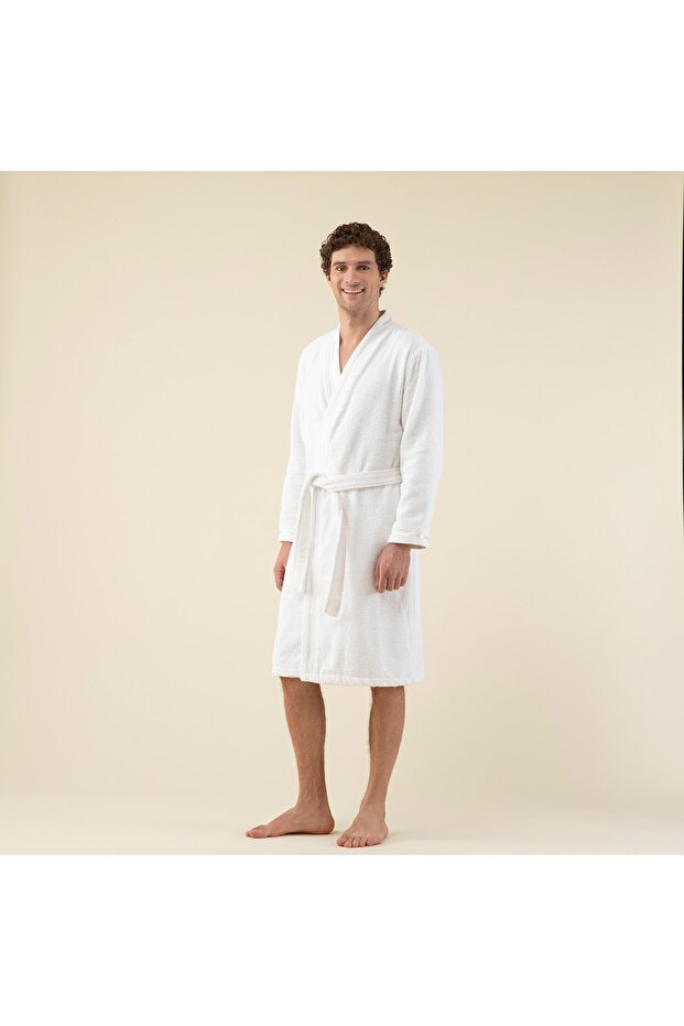 Chic Erkek Bornoz Beyaz - 2