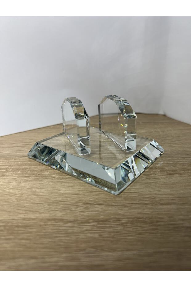 Glass Crystal Thick Transparent Business Card Holder