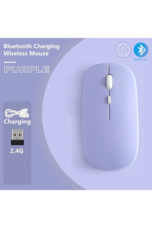 Macbook Şarj Edilebilir Sessiz Bilgisayar Ve Dizüstü Bilgisayar Kablosuz Bluetooth Fare - 2