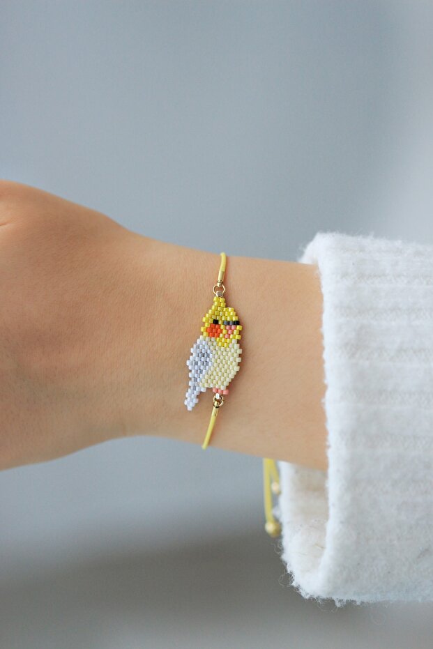 Ka-011 Miyuki Cockatiel Bracelet - Handmade Paraket Cockatiel Sultan