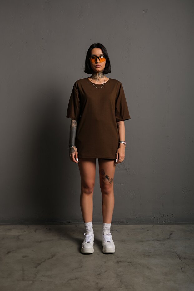 Ανδρικό μπλουζάκι Basic Solid Color Oversize Απλό μπλουζάκι - 7