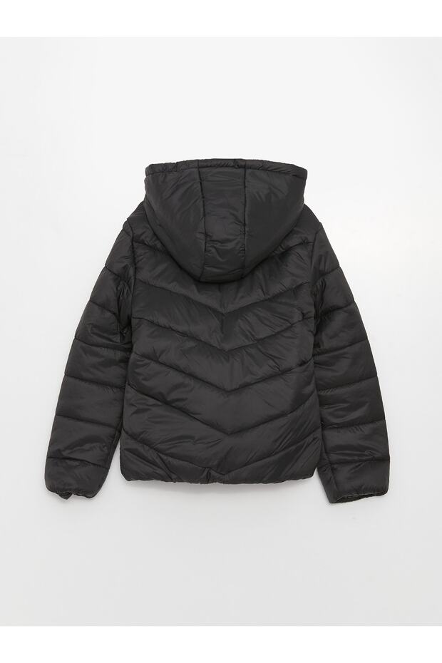 Kapüşonlu Basic Kız Çocuk Şişme Mont - 2
