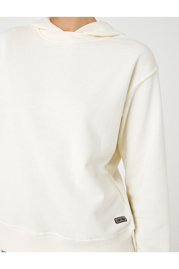 Basic Kapüşonlu Sweatshirt - 5