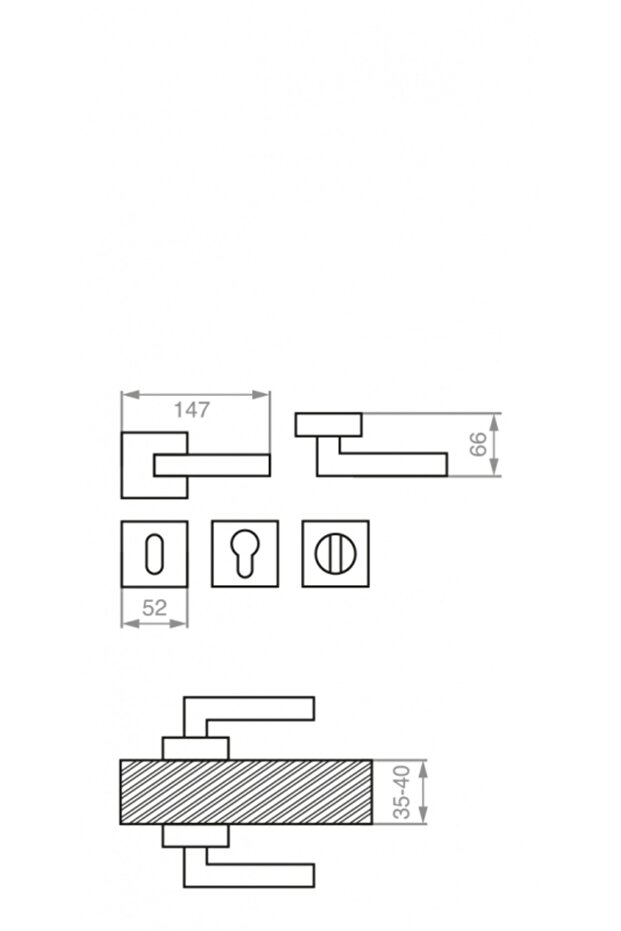 Kapı Kolu Yıldız Zamak Lüx [iç Kapı Kolu-wc Kapı]kolu - 6
