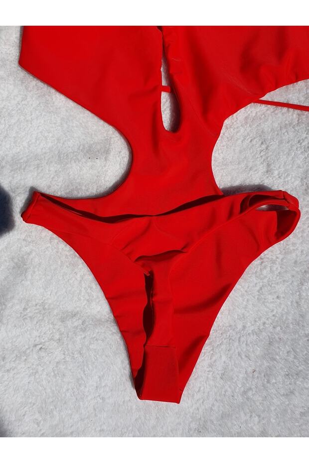 Tek Parça Kırmızı Mayokini - 6