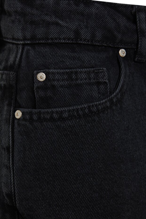 Siyah More Sustainable Mini Denim Şort Etek TWOSS23SR00190 - 9