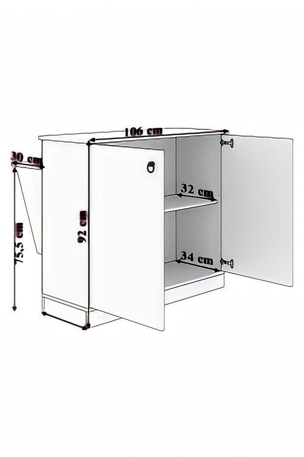 Mutfak Masası Ada Şeklinde Bar Masa Ile Birlikte Azure Mdf - 4