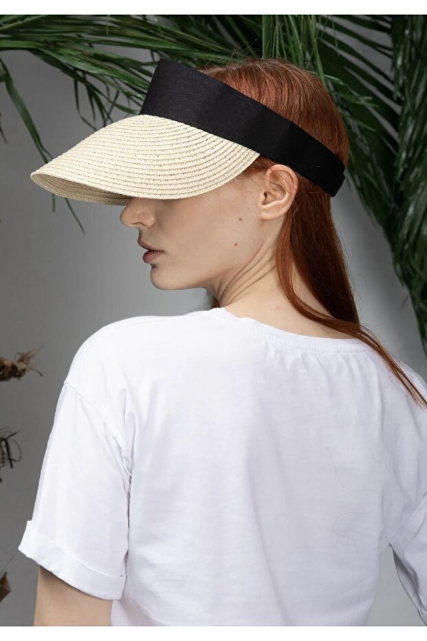 Visor Straw Hat Adjustable Size Tennis Cap