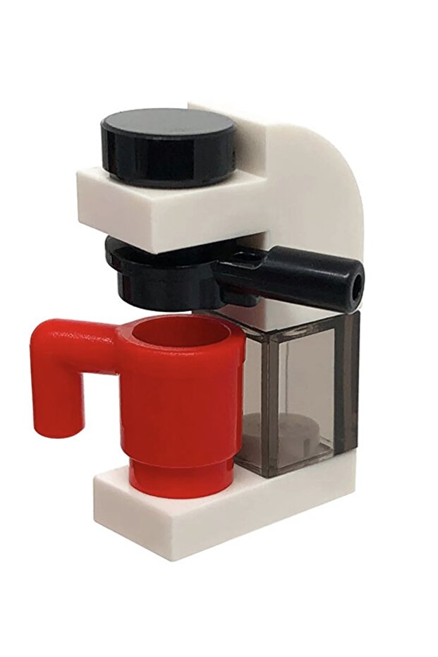Custom Moc Accessory Design Minifigure 6 Pieces Small Coffee Machine Yellow Cup