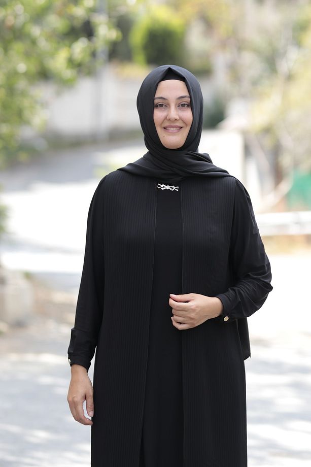 Piliseli Şifon Abiye Elbise - 5