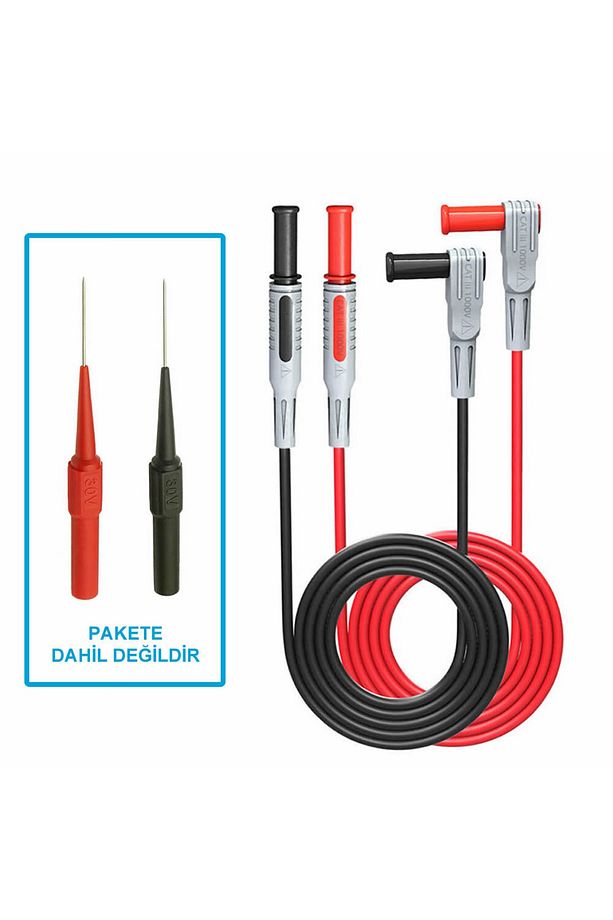 1 Çift P1033 Multimetre Probu 4mm Banana Tip Soket 1000v 10a Catııı 1 Mt Kablo Voltmetre Avometre - 3