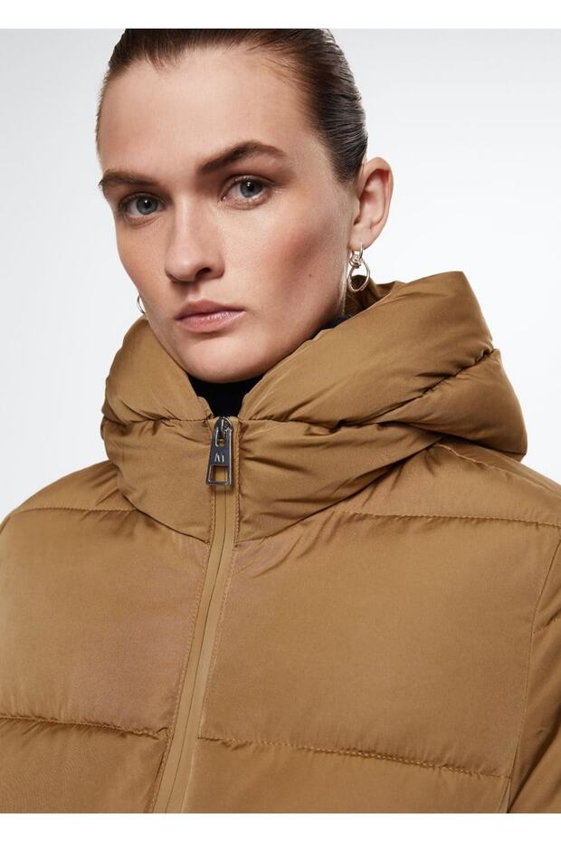 Kapüşonlu Kapitone Anorak - 5