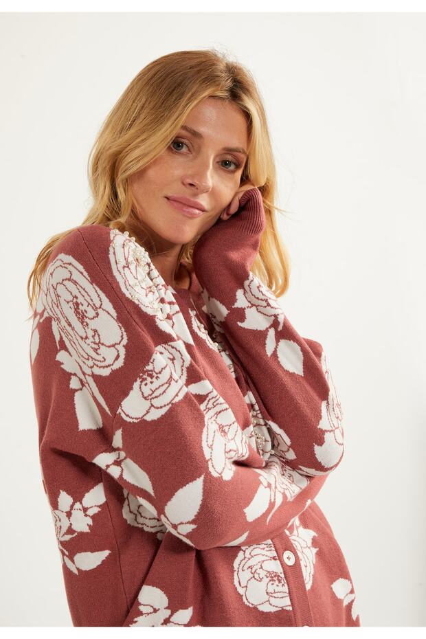 Strickjacke mit Perlen sivene - 3